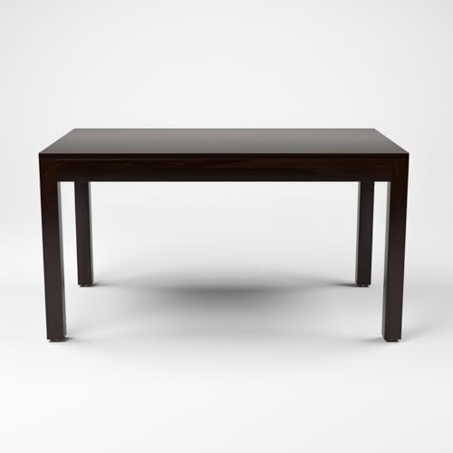 Image of Solid Sheesham Wood 6 Seater Dining Table Set with Cushioned Chairs for Dining Room | Living Room | Home & Office | Hotels Restaurant & Cafe (6 Seater, Walnut B)