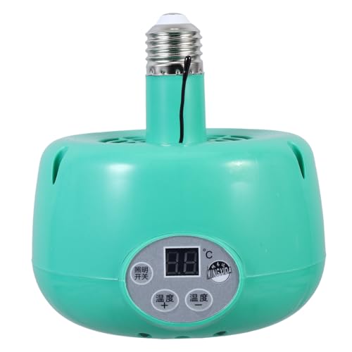 KAILIKETIY 温可能なプラスチック製ヒーター扇風機付き鶏用保温灯 無光放射で動物の睡眠を妨げず温風循環促進