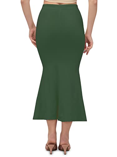 Image of Saree Shapewear Petticoat for Women | Fish Cut Mermaid Slim Fit Saree Shaper with Tummy Control & Side Slit | Stretchable Cotton Lycra Petticoat for Saree, Lehenga, Gown, Bridal Wear