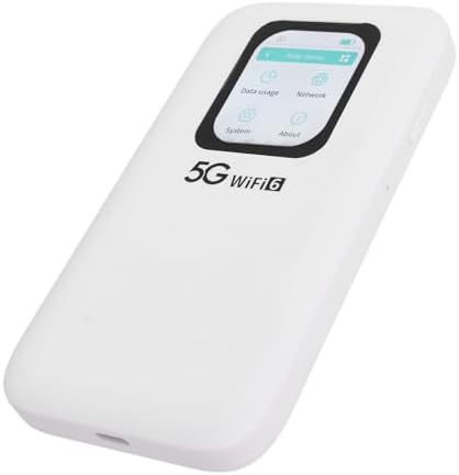 5G WiFi6 Mobile Hotspot with SIM Card Slot, Portable Hotspot Travel Mobile Router with 2.01in Touch Screen, 7100mAh, Support 16 Users