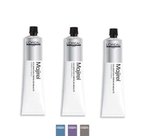 Tintes Majirel nº6.23 de L'Oréal rubio oscuro irisado dorado pack 3 botes para coloración capilar