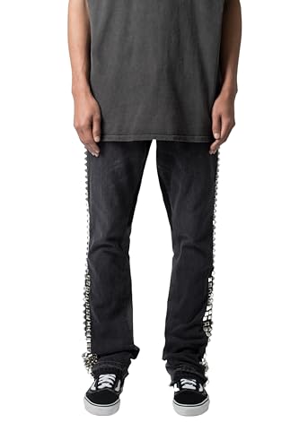 mnml Men's B572 Studded Flare Denim