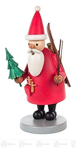 Figurine de fumée de Noël Père Noël en bois Erzgebirge 26 cm