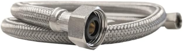 Six Pack - 30 Inch Faucet Supply - 1/2 x 3/8 Braided Stainless Steel-Flex Faucet Supply Line, 1/2 Inch FIP x 3/8 Compression, 30 Length Braided Stainless Steel Faucet Supply Line Used by the Pros