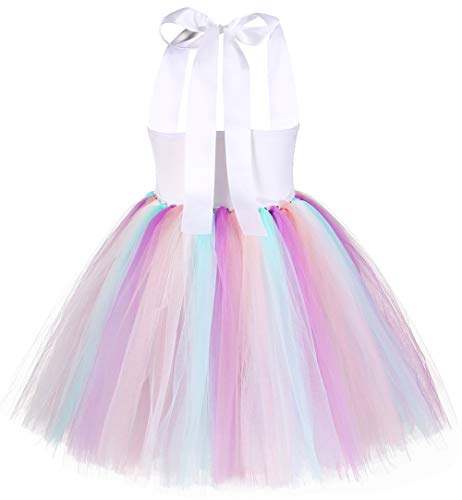 Vestido tutú de unicornio para niñas con diadema miniatura 4