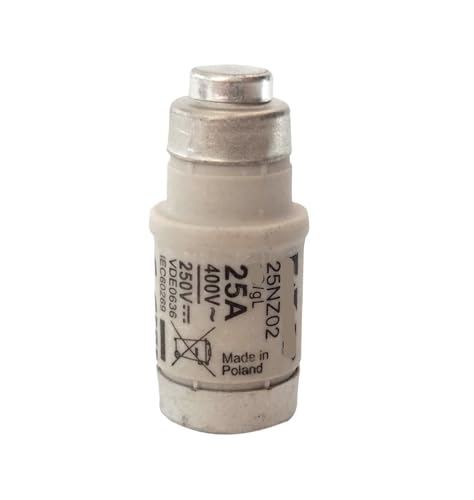 Fusible 25A 25NZ02 D02 pour remplacer une cartouche grillée sur tableau 400V