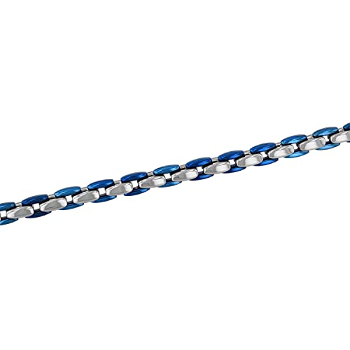 Pulsera de Cadena Bicolor para Hombre 9" Acero Inoxidable miniatura 4