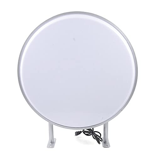 SOPERIT Caisson lumineux LED Rond Double Face 60cm Panneau Publicité Logo Enseigne lumineuse Personnalisable 24 pouces Enseigne Etanche