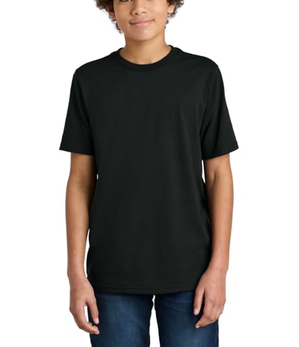 Youth Short Sleeves Regular Fit Tshirt Casual Gym Workout Performance Crewneck T-Shirt