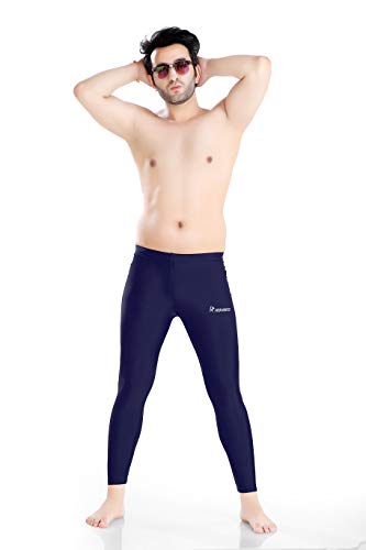 Image of Rovars Compression Pants Tights, Skins, Men's Legging, Base Layer for Gym, Running, Swimming, Cricket, Cycling, Football, Yoga, Basketball, Tennis, Badminton & More