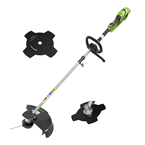 Greenworks Cortabordes Eléctrico y Desbrozadora 230V 1200W 40cm, Hoja de Desbrozadora