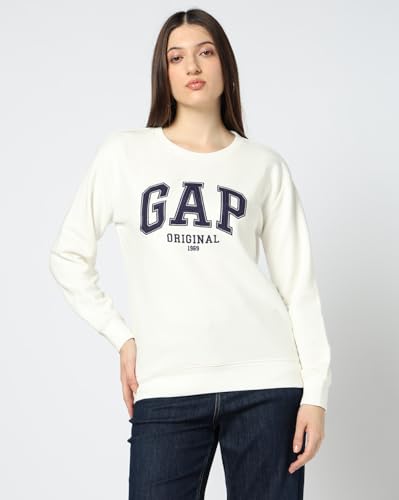 Image of Women's Embroidered Relaxed Crew Regular Sweatshirt, Black, XS