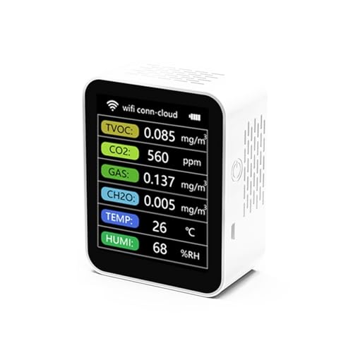 Moniteur de qualité de l'air pour la maison et le bureau avec suivi humidité