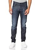 10 OZ Comfort Indigo Denim REPLAY Anbass ResinPlus+ Jeans, 007 Dark Blue, 33W / 34L para Hombre