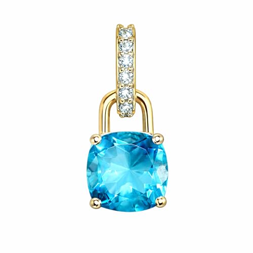 Pendentif Cadenas Femme argent doré améthyste naturelle et collier zircone