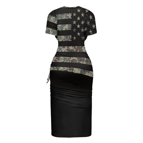 Image of Short Sleeve Dress for Women,Sexy Bodycon Dress,Plus Size Slit Dress,String Design s-4xl