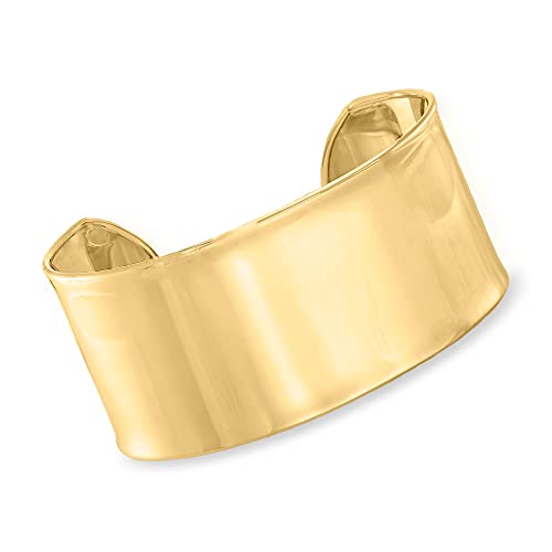 Ross-Simons Italian 14Kt Yellow Gold Wide Cuff Bracelet. 7 Inches #TOP28