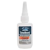 TotalBoat Thick CA Glue - TotalBond Cyanoacrylate Super Glue Adhesive for Wood, Stone, Brick, Plastic, Glass, Metal, Epoxy and Crack Repair - 2 oz