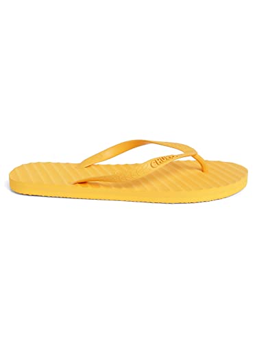 Image of CHUPPS Banana Leaf Monocrome Yellow Drift Orthopedic Slippers | Soft Footpharma Footbed | Breathable Ventilation Holes | Lightweight Flip Flops | Anti-Skid Chappals for Everyday For Unisex