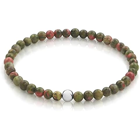 RUBY - Pulsera de Piedra Natural L con Pulsera de Plata de Ley 925 para Hombre y Mujer Cover