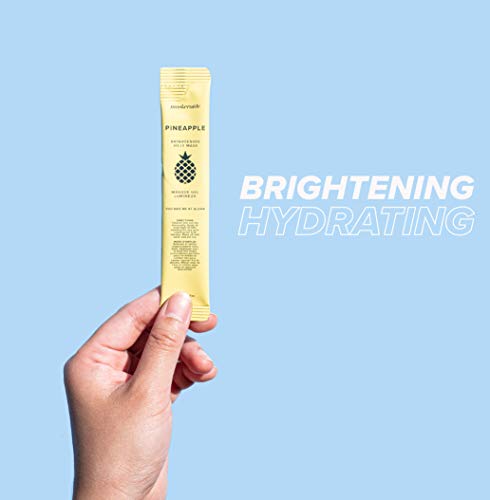 Maskeraide Pineapple Brightening Jelly Mask With Coconut Water, Niacinamide & Sweet Cherry Extract, Hydrating, Soothing, Cooling, Reduces Redness, Moisturizing Mask, Korean Skincare (Sleeve - 3 Uses) #TOP2