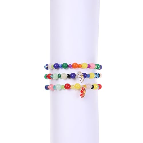 Image of ambitieux DIY Bracelet Making Kit - 24 Colorful Beads, 10m Elastic Thread, Jute Bag, and Cutter - Gift for Girls Birthdays (Crystal with Moon)