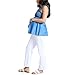 Motherhood Maternity Women's Babydoll Sleeveless Smocked Peplum Pregnancy Tank Top with Ruffle Back Detail, Medium Wash