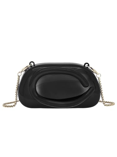 Women's Mini Acrylic Crossbody Bags Metal Handle Handbags Small Clutch Purse Evening Shoulder Bag With Chain