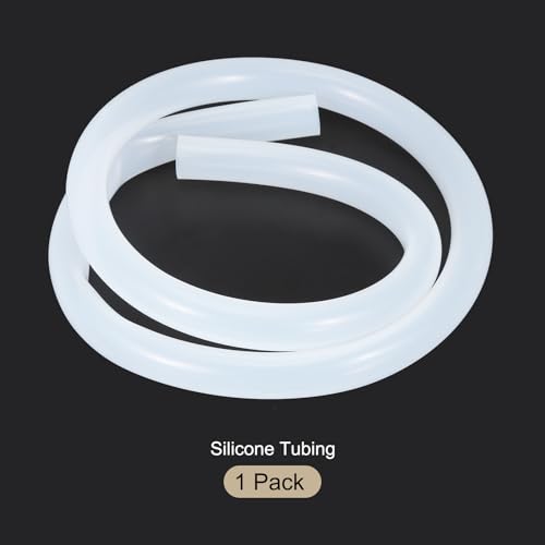 Image of 1m(3.3ft) 13mm(1 /2 inch) ID x 18mm(0.7 inch) OD Silicone Tubing Clear Industrial Plastic Tubing Pure Silicone Hoses for Pump Siphoning Draining Irrigation Brewing