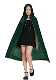 Ammiko Kids Hooded Cloak Green Cape with Hood Halloween Cloak Costume Kids Witch Vampire Wizard Robe Girls Boys Green 100cm