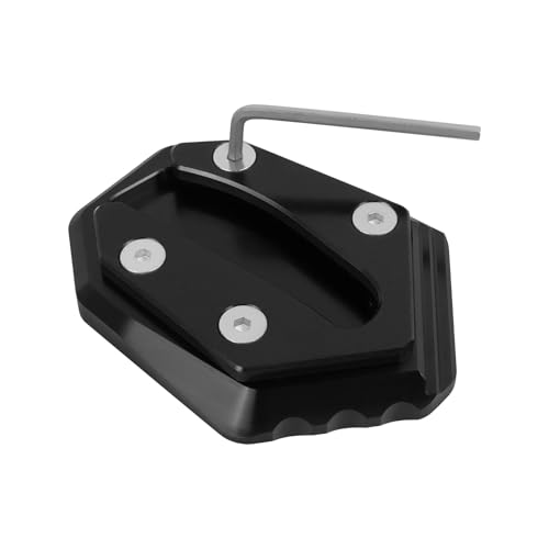 Plaque d'extension béquille Kawasaki W800 idéale pour stabiliser la moto sur herbe et gravier