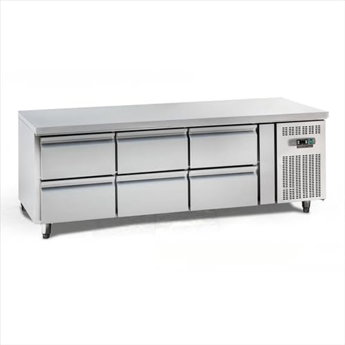 Refrigerador comercial integrado de alta resistencia, refrigerador bajo encimera con estilos de 2 o 3 puertas y cajones, construcción de acero inoxidable, tamaño personalizado para negocios