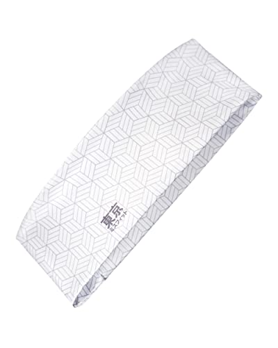 Image of Tokyo Misfit Japanese Headband for Men & Women, Sweat Band (Cube-White)
