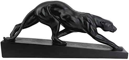 Design Toscano Panther on the Prowl Art Deco Statue, Polyresin, Black, 42 cm