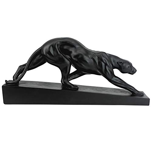 Estatua Panther on the Prowl Art Deco 16 pulgadas negro miniatura 2