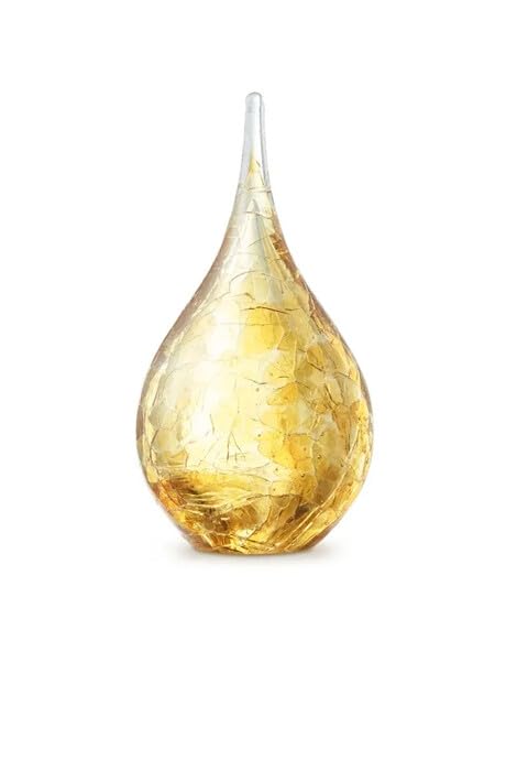 Mini-urne Memorie Goutte krakele Gold en cristal pour sépulture