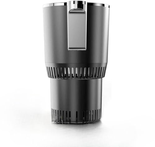 車載用 保温保冷カップ 急速冷却 USB給電 12V対応 ポータブル冷温庫 ドリンクホルダー 卓上兼用 保冷保温 -9〜58℃ ビール 日本酒 炭酸飲料 車中 アウトドアArcticDeer (ブラック,A)