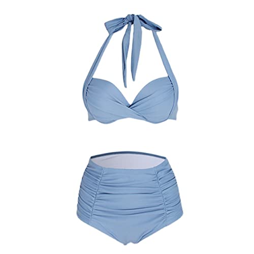 Bikini haut de gamme CLSDRZC Maillot de bain chic bicolore à lanières croisées