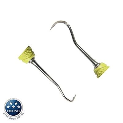 Osung Dental, Dental Sickle Scaler, Dental Scaler Universal with Plastic Handle plaque remover for teeth hard plaque remover teeth scraper for plaque [U15-33]