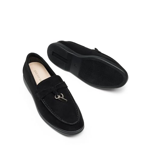 Image of DREAM PAIRS Women's Loafers Suede Loafer Slip-on Comfortable Casual Dressy Business Work Shoes with Arch Support