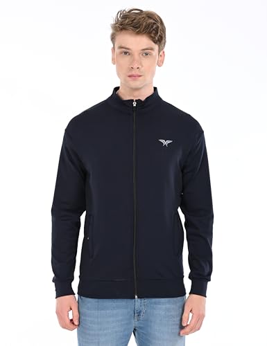 Image of HALFSPACE Men's Lycra Jacket - Lightweight Stretchable Sports & Gym Jacket with Zipper Pockets - Full Sleeve Activewear for Casual & Running