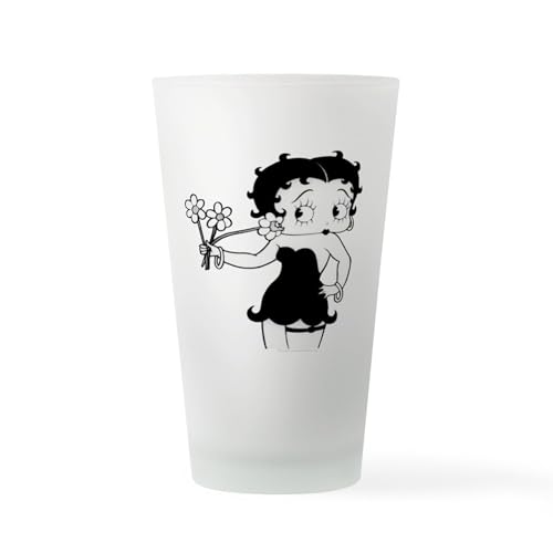 CafePress Betty Boop Daisy Kisses Pint Glass, 16 oz. Drinking Glass
