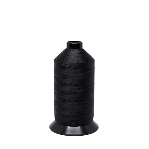 EZ-Xtend #138 Bonded Polyester Thread 100% American Made for Outdoor and Marine Fabric Sewing Applications, Awnings, Tarps, Canvas. for Heavy Duty and Industrial Sewing Machines (Black, 8 oz)