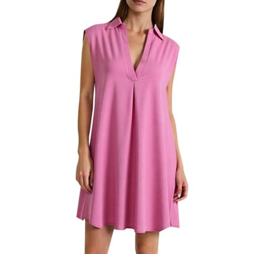 Robe de plage légère et confortable, maillot d'été sans manches col V