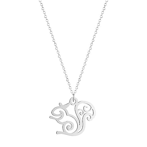 GZHENGZG Collar Retro de Moda para Hombre Lindo Collar de Ardilla Piercing Collar Colgante de Animal para Mujeres Niñas Diseño de Imagen Estilo Infantil Regalo para niños | Ya disponible en tu tienda friki favorita! En mundofriki.es!