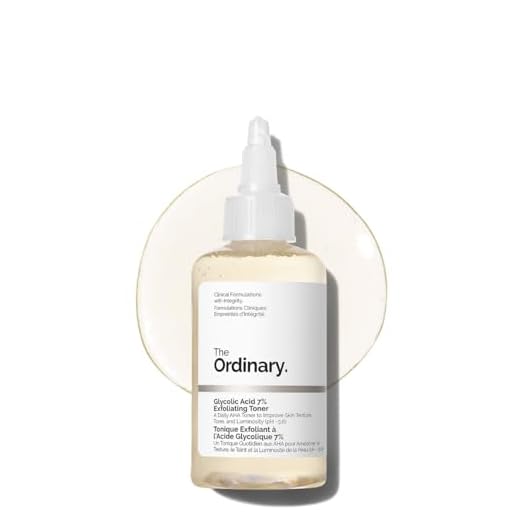 The Ordinary Glycolic Acid 7% Exfoliating Toner, Brightening and Smoothing Daily Toner for More Even-Looking Skin Tone, 3.4 Fl Oz
