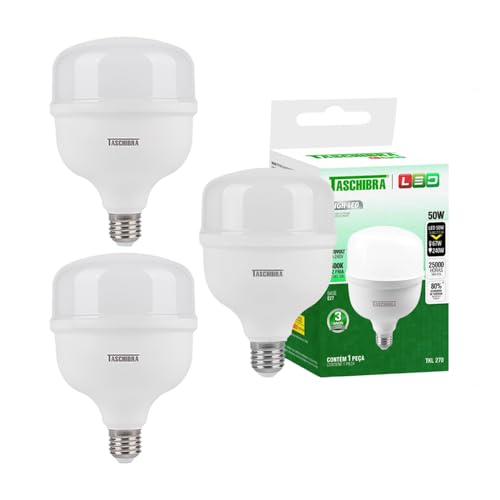Kit 3 Lâmpadas Led 50w Tkl 270 4000k Luz Suave Bulbo E27