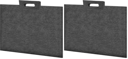 Image of ZKOO Felt Art Portfolio Bag, Large Art Portfolio with Handles, Sturdy Artist Storage Bag for Artwork, Poster, Sketching, and Drawing (18 x 24 inch) (Pack of 2)