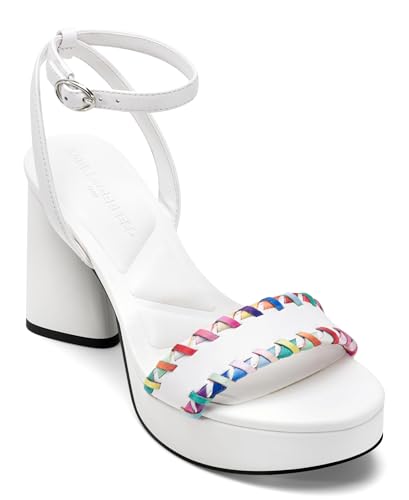 KARL LAGERFELD Paris Women's Shoes Dress Sandal, Bright White, 7.5