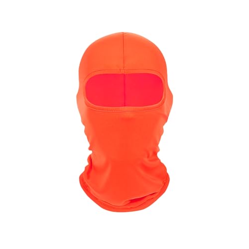 Kewucn Balaclava Ski Mask Full Face, UV Protection & Wind Protection Face Mask for Summer Hot Weather, Breathable & Lightweight Balaclava Face Mask Cycling Motorcycle for Men Women (Orange)